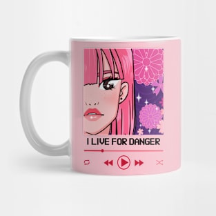 I Live For Danger Anime Media Player Mug